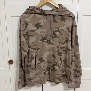 Banana Republic Baby Terry Camo Hoodie Sweatshirt Size Medium Neutral Camouflage